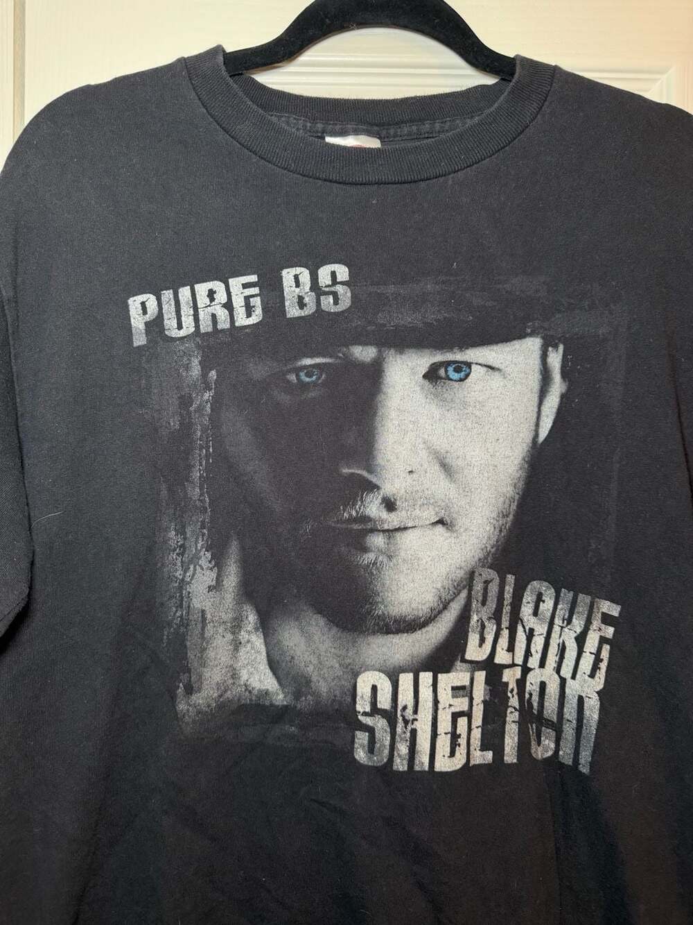 Vintage Blake Shelton Pure BS Tour Concert T-Shirt Black Size Medium